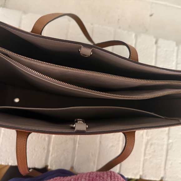 Kate Spade Knott Pebbled Leather Large Tote Bag, Tan (Caramel Brown) - Picture 4 of 4